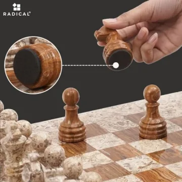 Luxury Handmade Marble Chess Set for Adults 15 Inch