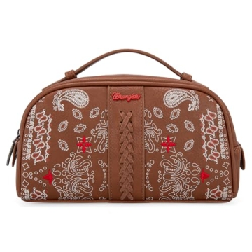 Wrangler Mini Western Paisley Makeup Pouch - Stylish Travel Essential
