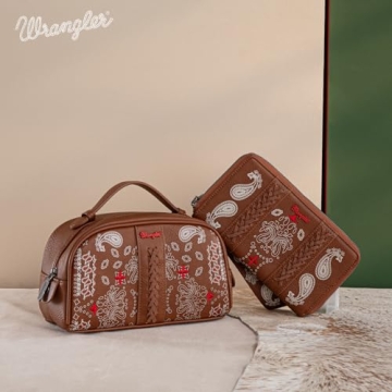 Wrangler Mini Western Paisley Makeup Pouch Travel Essential