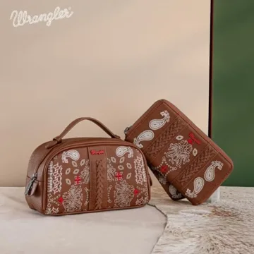 Wrangler Mini Western Paisley Makeup Pouch Travel Essential