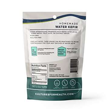 Cultures for Health Water Kefir Grains | DIY Fermented Probiotic Drink Powder for Stronger Gut Healt...