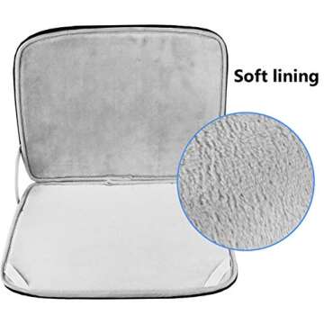 Hsmienk Laptop Sleeve, 15.6 Inch, Durable Shockproof Protective Cover, Compatible with HP, ASUS, Lenovo, Acer, Notebook, Computer, Black