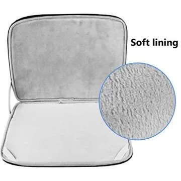 Hsmienk Laptop Sleeve, 15.6 Inch, Durable Shockproof Protective Cover, Compatible with HP, ASUS, Lenovo, Acer, Notebook, Computer, Black