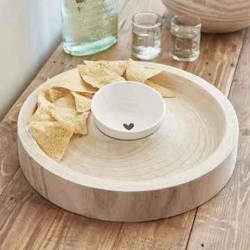 Santa Barbara Chip Holder & Dip Bowl – Elegant Serving Set