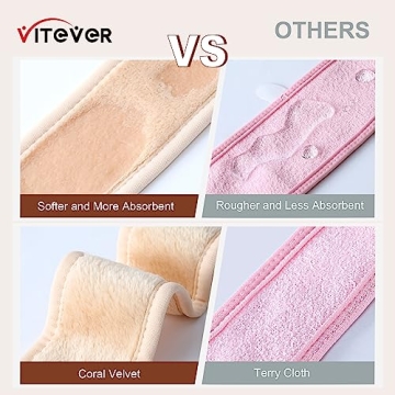 Adjustable Soft Spa Headbands - 4 Pack for Women