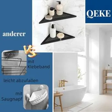 Durable Qeke Shower Corner Shelves for Clutter-Free Spaces