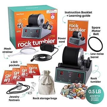 Advanced Rock Tumbler Kit with 9-Day Timer & Speed Settings
