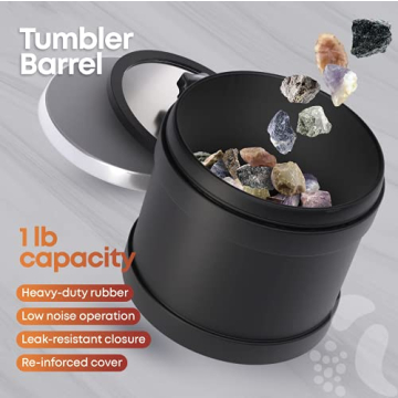 Advanced Rock Tumbler Kit with 9-Day Timer & Speed Settings