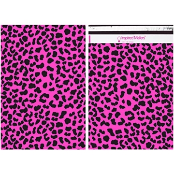Hot Pink Cheetah Poly Mailers 14.5 x 19 - 50 Pack