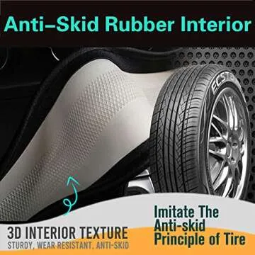 PINCTROT Bling Bling Comfy Steering Wheel Cover with Jumbo Crystal Rhinestones, Anti-Slip Diamond Leather, Universal 15 Inch (Black)