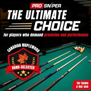Premium Pool Cue Set of 4 Canadian Maple Cues and Chalks