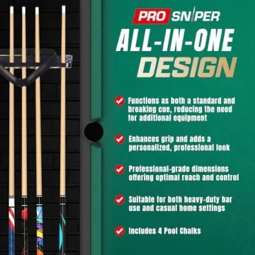 Premium Pool Cue Set of 4 Canadian Maple Cues and Chalks