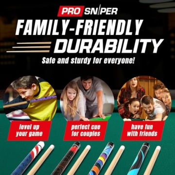 Premium Pool Cue Set of 4 Canadian Maple Cues and Chalks