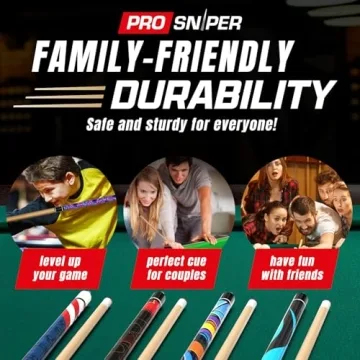 Premium Pool Cue Set of 4 Canadian Maple Cues and Chalks