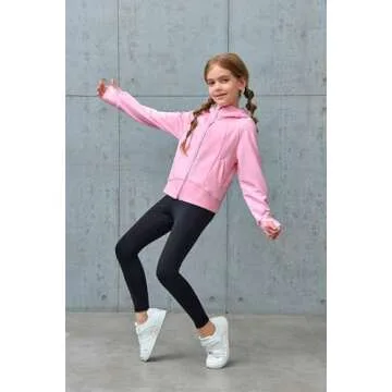 rrhss Girls Zip Up Hoodies Trendy Comfort 5-14 Years