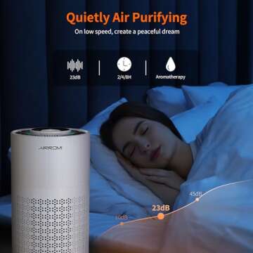 AIRROMI Air Purifier A2001 - 360° HEPA Pet Cleaner