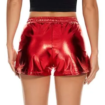 Taydey Metallic Shorts for Women - Shiny and Stylish