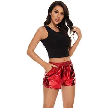 Taydey Metallic Shorts for Women - Shiny and Stylish