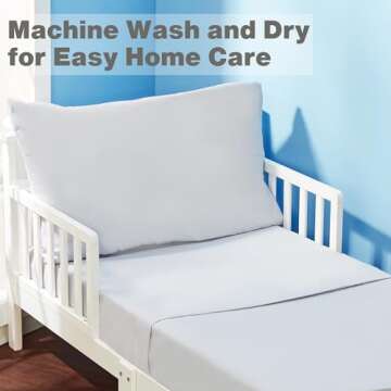 EVERYDAY KIDS 3 Piece Toddler Sheet Set - Soft Breathable Microfiber Toddler Bedding - Includes a Fl...