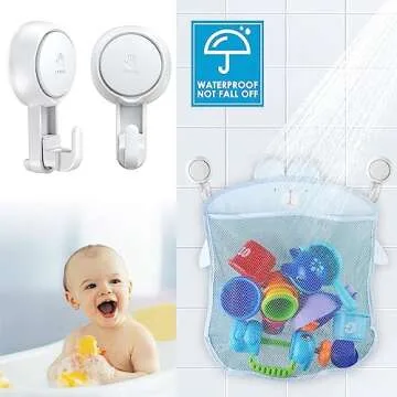 LUXEAR Suction Hooks - Heavy Duty and Waterproof for Home
