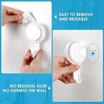 LUXEAR Suction Hooks - Heavy Duty and Waterproof for Home