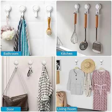 LUXEAR Suction Hooks - Heavy Duty and Waterproof for Home