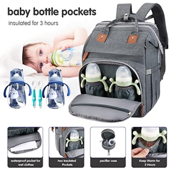 Stylish DERJUNSTAR Baby Diaper Bag Backpack for Parents