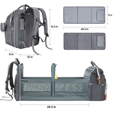 Stylish DERJUNSTAR Baby Diaper Bag Backpack for Parents