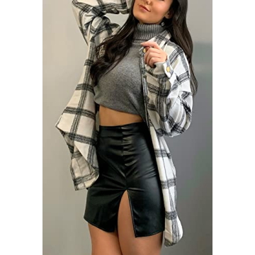 PRETTYGARDEN Plaid Shacket Jacket for Women - Chic & Versatile