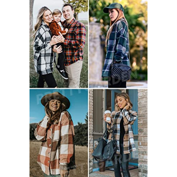 PRETTYGARDEN Plaid Shacket Jacket for Women - Chic & Versatile