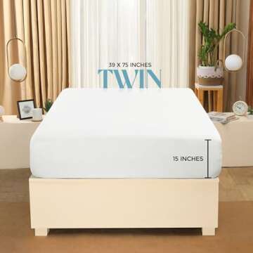 Utopia Bedding Twin Fitted Sheet - Bottom Sheet - Deep Pocket - Soft Microfiber - Shrinkage and Fade...