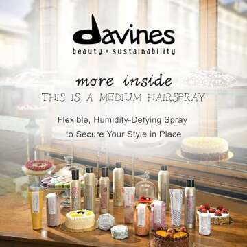 Davines This Is A Medium Hairspray, Easy To Brush Out, No Residue, Medium Hold Hairspray For All Hai...