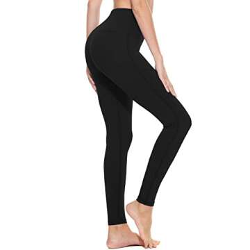 BALEAF Leggings for Women with Pockets Tummy Control Compression Workout Athletic Running High Waist...