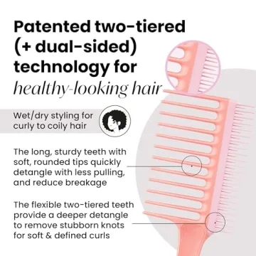 Tangle Teezer Wide Tooth Comb Eco-Friendly Detangling Tool
