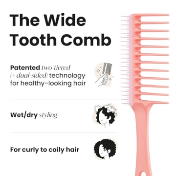 Tangle Teezer Wide Tooth Comb Eco-Friendly Detangling Tool