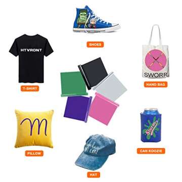 HTVRONT HTV Vinyl Rolls Heat Transfer Vinyl - 12" x 8ft Pink HTV Vinyl for Shirts, Iron on Vinyl for...