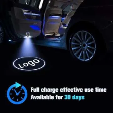 Rechargeable Wireless LED Car Door Projector Lights