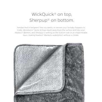 Pet Parents Pawtect Blanket, Premium Waterproof Cat & Dog Blanket with WickQuick & Sherpup Technolog...