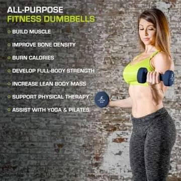 ProsourceFit Neoprene Dumbbells 8 lb Non-Slip Grip