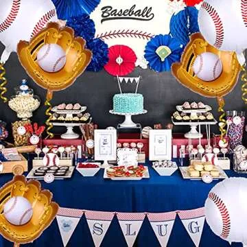 YUJUN 13PCS Baseball Balloons for Sports Parties