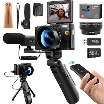 G-Anica 4k Digital Cameras for Photography, 48MP Video/Vlogging Camera for YouTube, Vlogger Kit