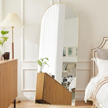 Sweetcrispy Full Length Mirror with Elegant Gold Frame