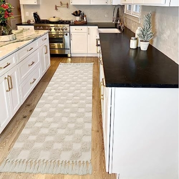 Buy Lanffia Checkerboard Tufted Rug - Stylish and Washable