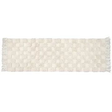 Buy Lanffia Checkerboard Tufted Rug - Stylish and Washable