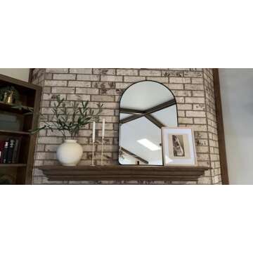 MYlovelylands 24x36 inch Black Arched Mirror for Bathroom Vanity Mirror or Wall Decor Arch Mirror Brushed Metal Frame Wall Mounted Mirror for Bathroom LivingRoom Bedroom Entryway