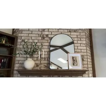 MYlovelylands 24x36 inch Black Arched Mirror for Bathroom Vanity Mirror or Wall Decor Arch Mirror Brushed Metal Frame Wall Mounted Mirror for Bathroom LivingRoom Bedroom Entryway