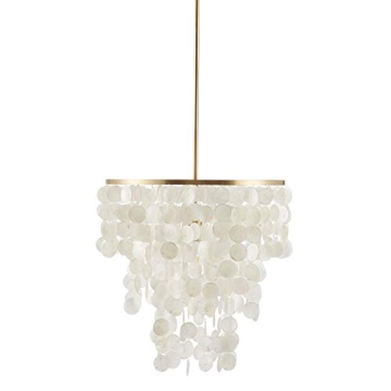 Urban Habitat Isla Modern Classic Chandeliers-Metal, White Shell Shade Pendant Ligthing Lamp Ceiling...