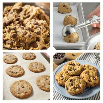 Ice Cream Scoop, 3Pcs Cookie Scoop Set, 18/8 Stainless Steel Cookie Dough Scoop, Cookie Scoops for Baking Set of 3, Ice Cream Scooper with Trigger Release, Cookie Scooper for Baking, Cupcake Scoop