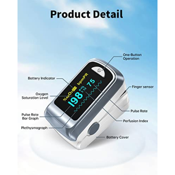 Portable Fingertip Pulse Oximeter Accurate SpO2 Monitoring