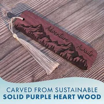 Livin Harmony Nature Mountain Bookmark - Unique Wood Adventure-Themed Gift